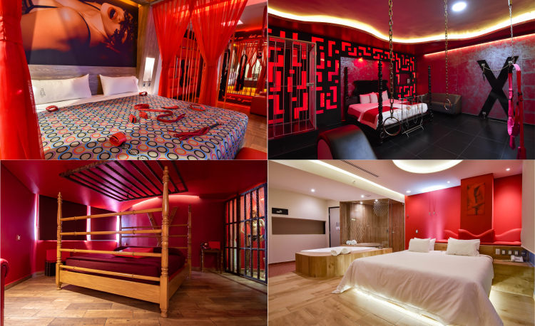 Las habitaciones rojas de moteles más Kinky
